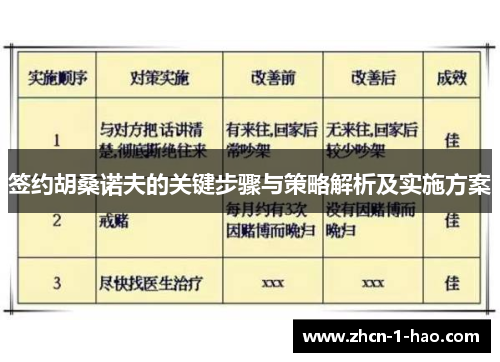 签约胡桑诺夫的关键步骤与策略解析及实施方案
